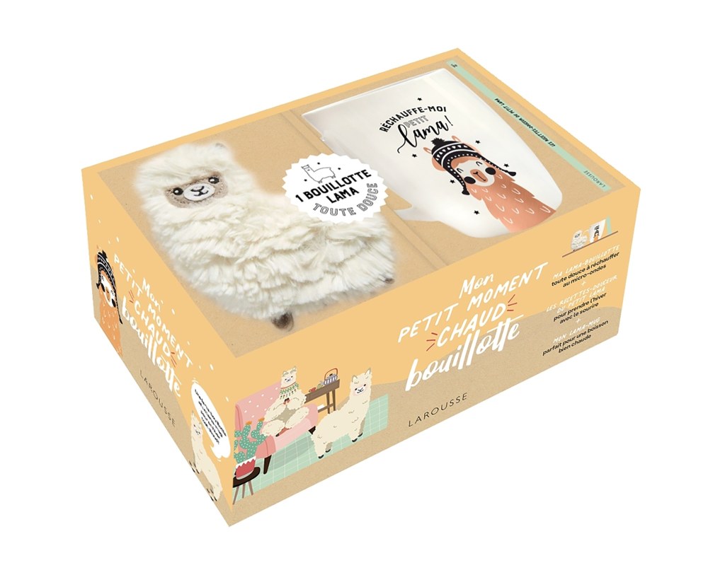 Coffret Mon petit moment chaud bouillotte Lama
