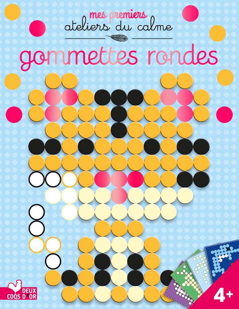 Gommettes rondes - pochette avec accessoires