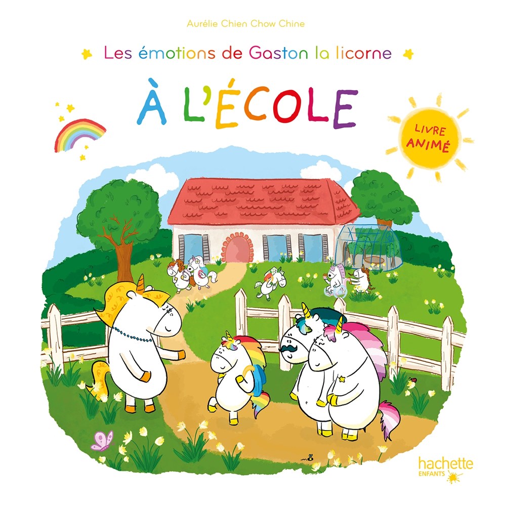 Les émotions de Gaston la licorne à l'école - Livre animé
