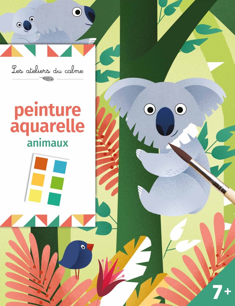Peinture aquarelle - les animaux - pochette avec accessoires