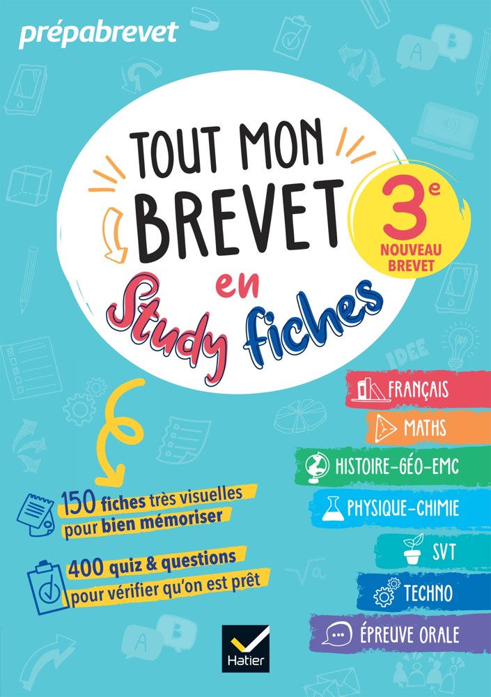 Tout mon brevet 2027 en studyfiches - 3e (toutes les matières)