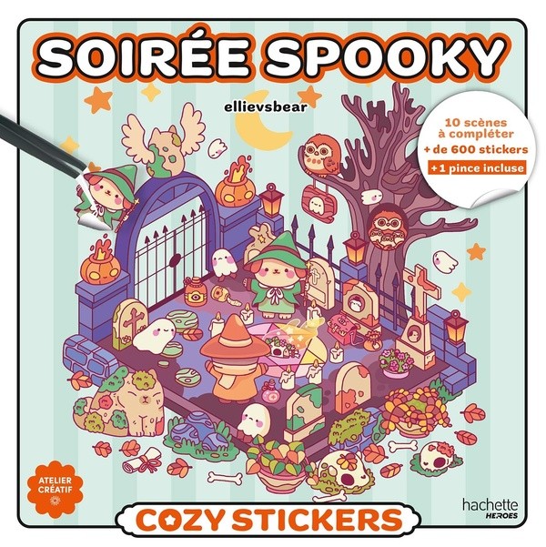 [1873851] Cozy Stickers (avec pince) - Soirée Spooky