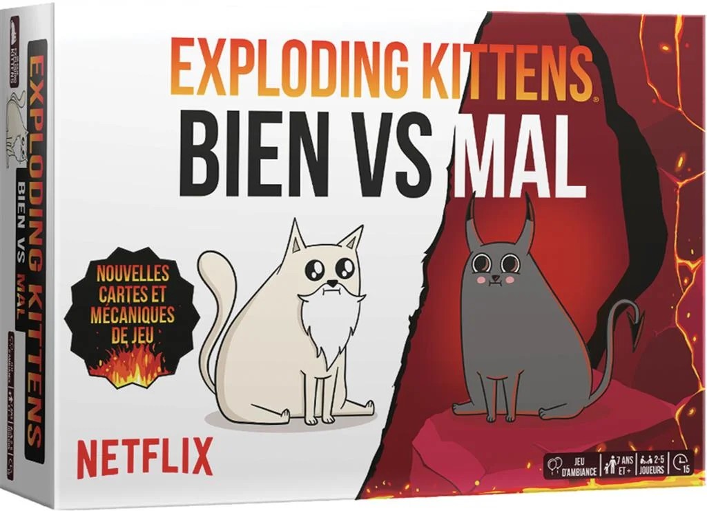 [0810083044675] Exploding Kittens : Bien vs Mal