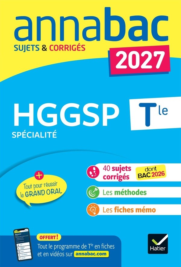 [4757903] Annales du bac 2027 - Annabac HGGSP Tle générale (spécialité)