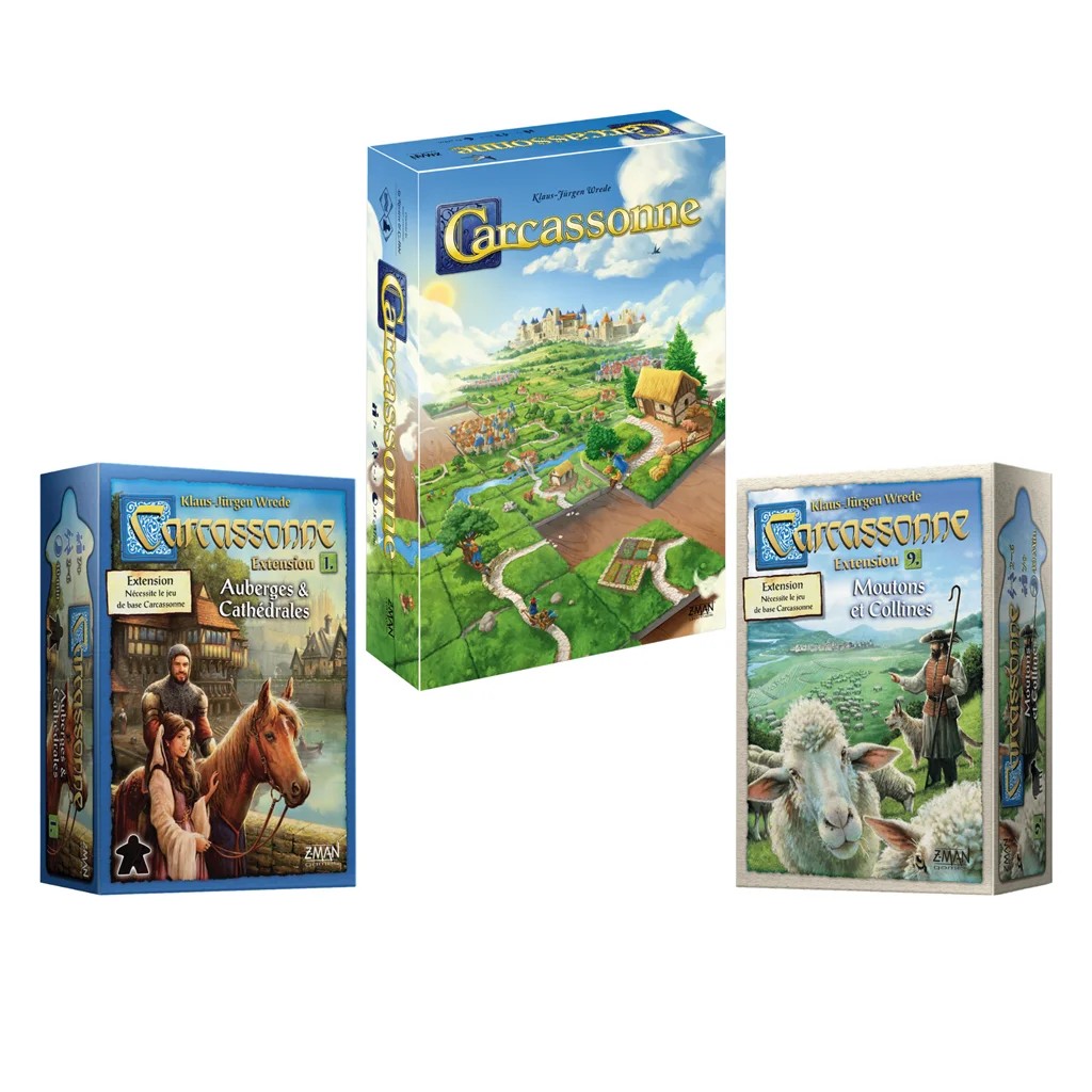 [3558380138075] Bundle Carcassonne + Ext 1 + Ext 9