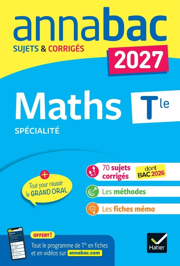 [4757657] Annales du bac 2027 - Annabac Maths Tle générale (spécialité)