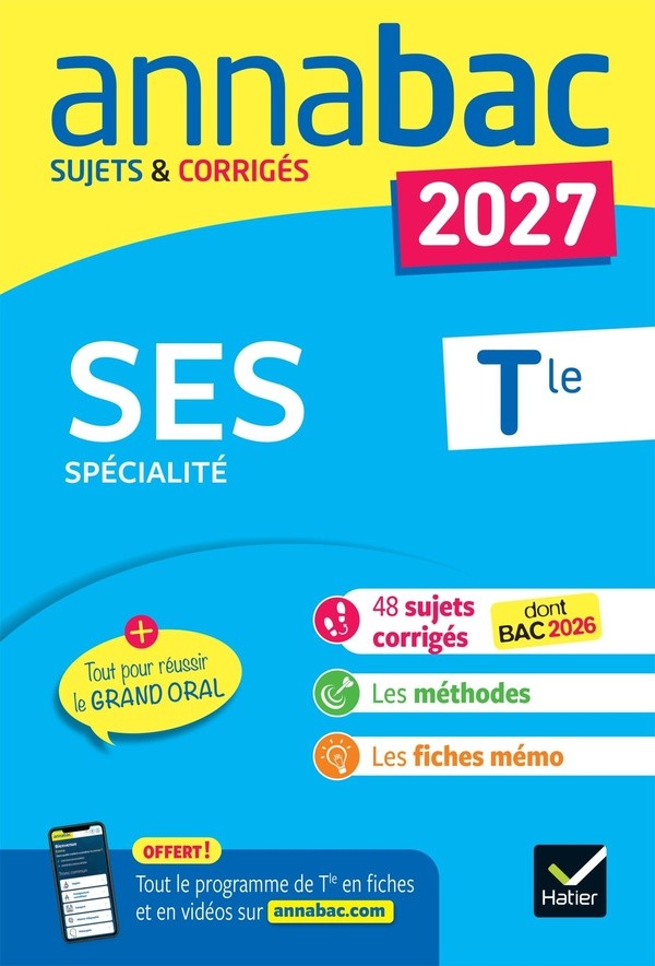 [4757780] Annales du bac 2027 - Annabac SES Tle générale (spécialité)
