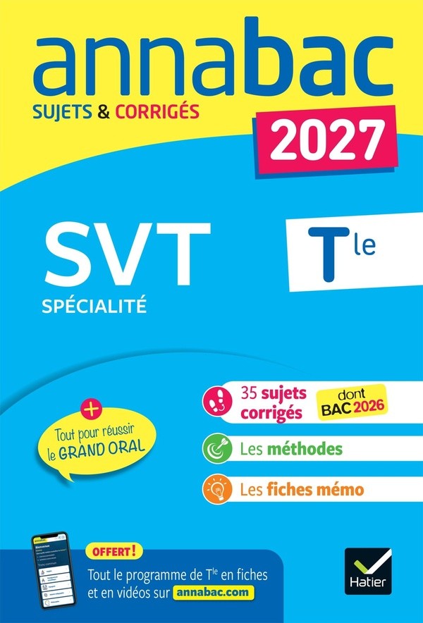 [4757411] Annales du bac 2027 - Annabac SVT Tle générale (spécialité)