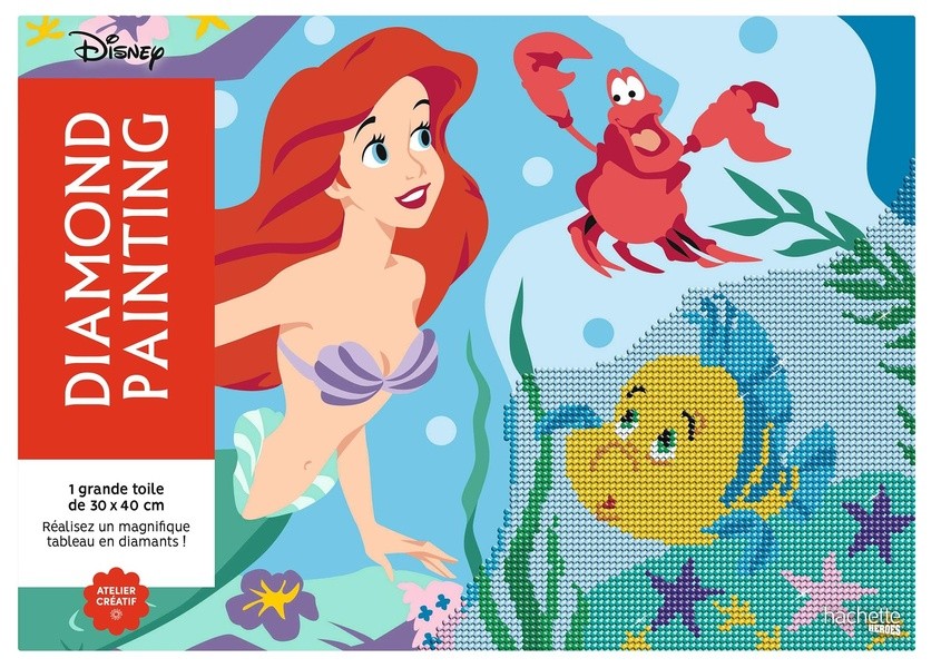 [1734324] Kit diamond painting Disney officiel - La Petite Sirène - Réalisez un magnifique tableau en diamants