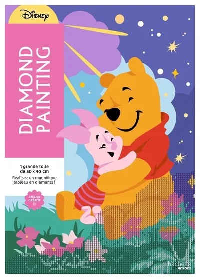 [5471737] Kit diamond painting Disney officiel - Winnie l'Ourson - Réalise un magnifique tableau en diamants !