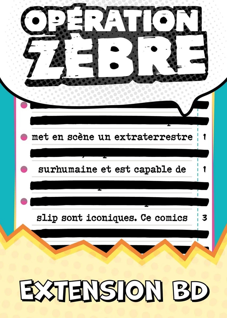 [MOU005OP] Opération Zèbre - Extension BD