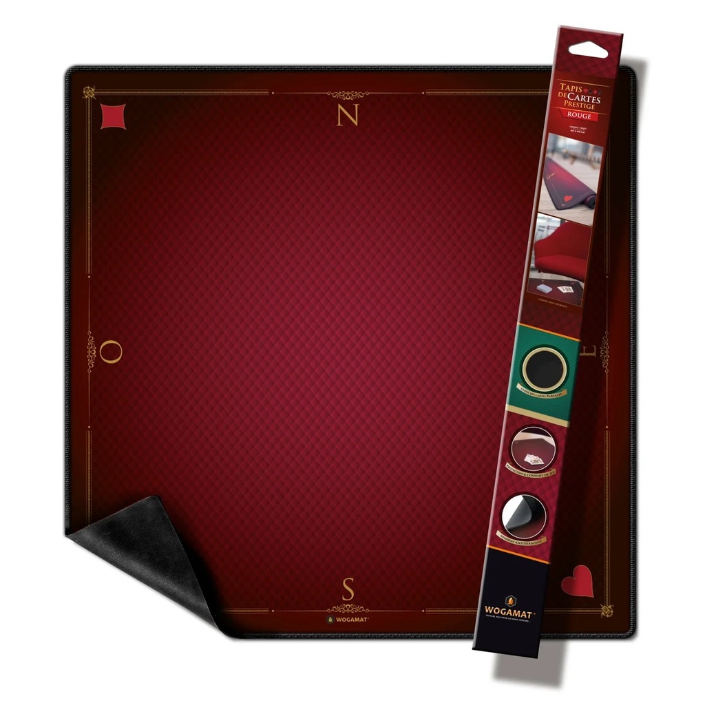 Tapis Cartes Prestige Rouge 60x60 cm
