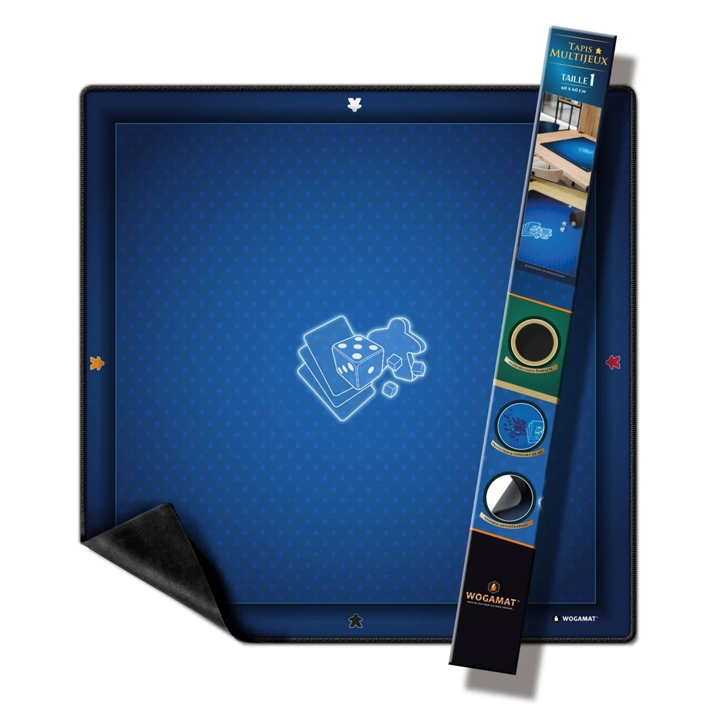 [WOG004U1] Tapis Multijeux Bleu Taille 1 ( 60x60 cm )