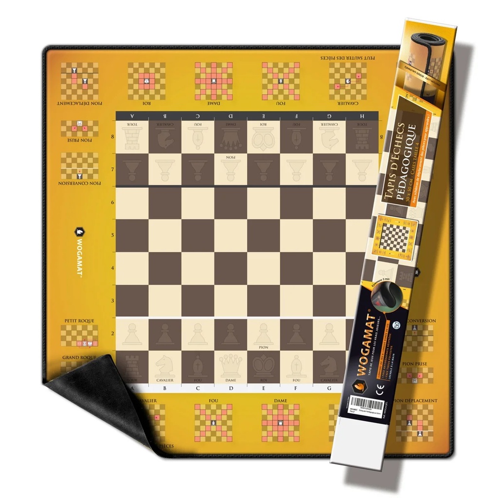 [WOG003EC] Tapis Échecs Pédagogique (50 x 50cm)