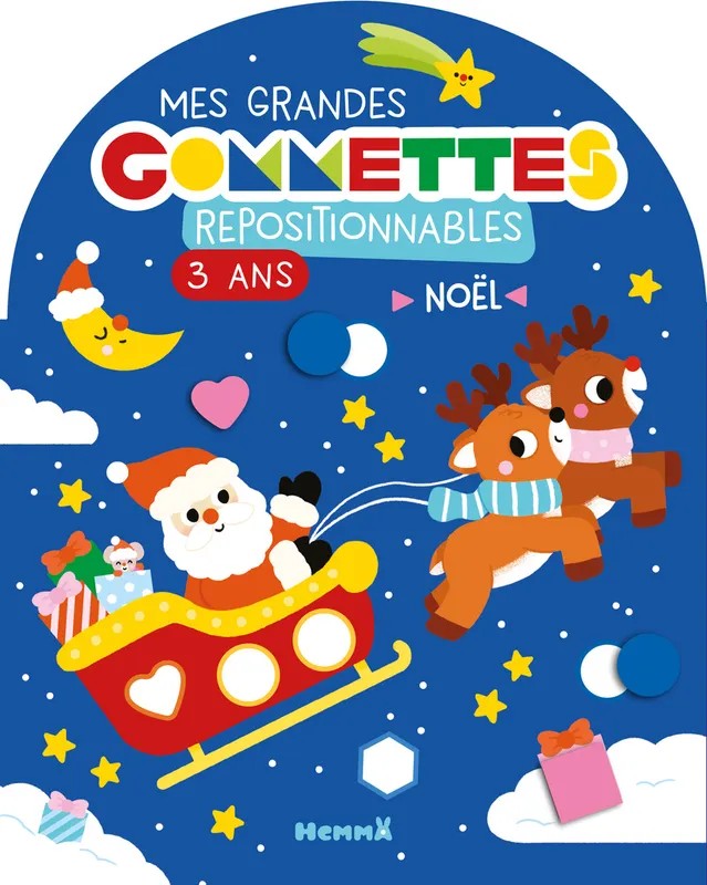 Mes grandes gommettes repositionnables - 3 ans - Noël (Traineau dans le ciel)