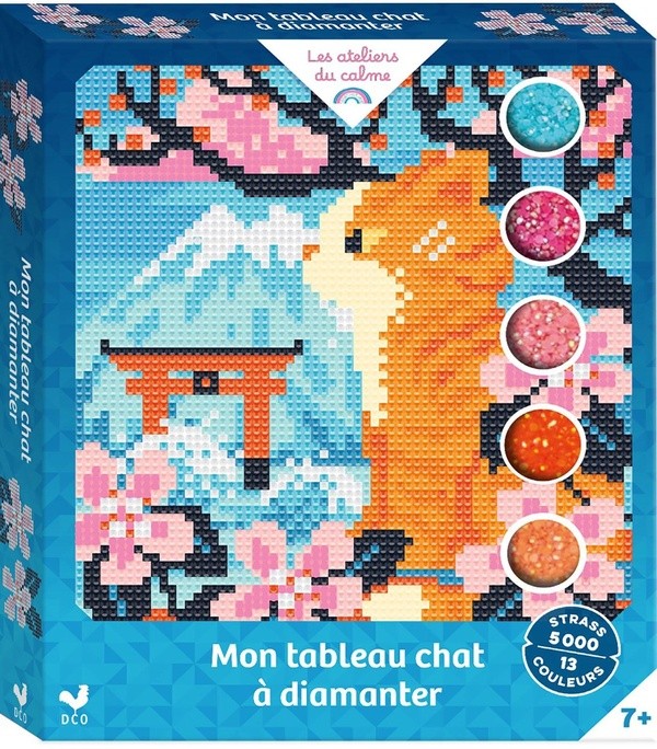 [8682133] Mon tableau chat à diamanter - coffret avec accessoires