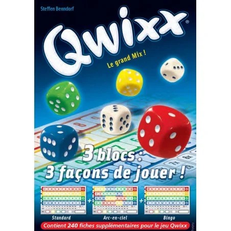 [JNQR] QWIXX - Recharge BLOC DE SCORE (3x80 fiches)