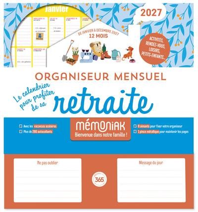 [ET28303] Organiseur mensuel Mémoniak retraite 2027, 12 mois janvier-décembre 2027