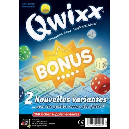 [JNQB] QWIXX BONUS (Bloc de score)