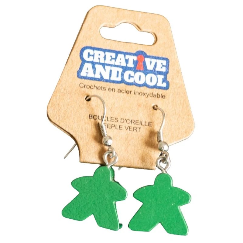[CCBOMVE] Boucles d'oreille Meeple vert (8PCS)