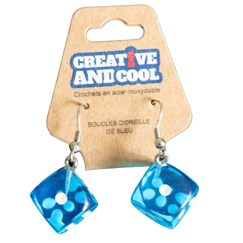 [CCBODB] Boucles d'oreille Dé bleu (8PCS)