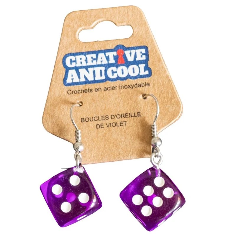 [CCBODVE] Boucles d'oreille Dé vert (8PCS)