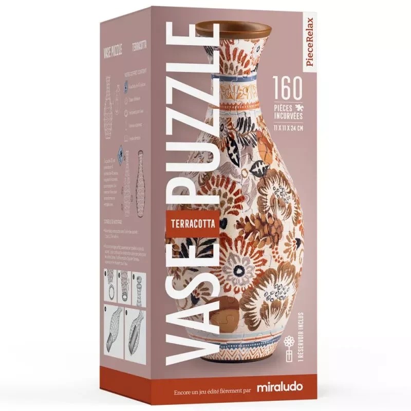 [MIVPTE] VASE PUZZLE JARDIN TERRACOTTA