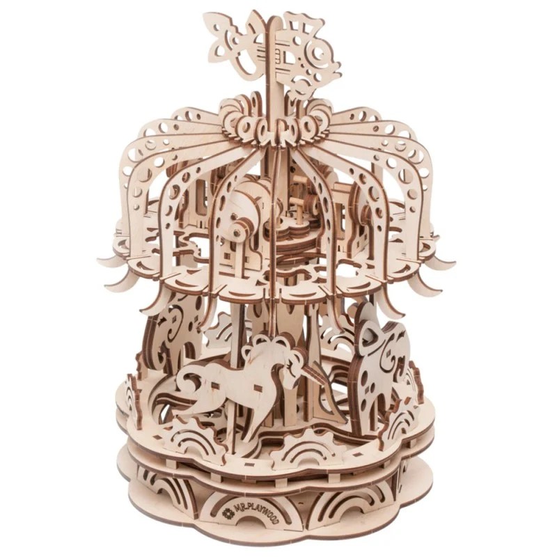 [PWCAS] Carrousel Petit modèle maquette 3D mobile en bois