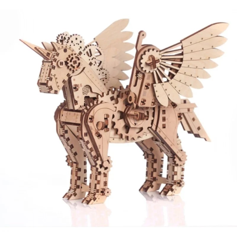 Licorne petite maquette 3D mobile en bois