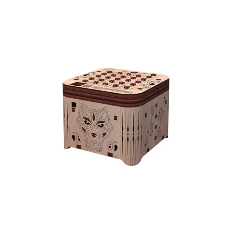 Boite à secret "Tigre" modèle 3D mobile en bois