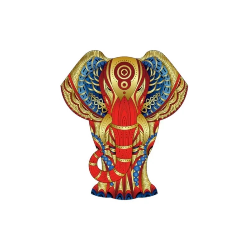 [CRELE] Rainbow Wooden Puzzle ELEPHANT 120 pcs