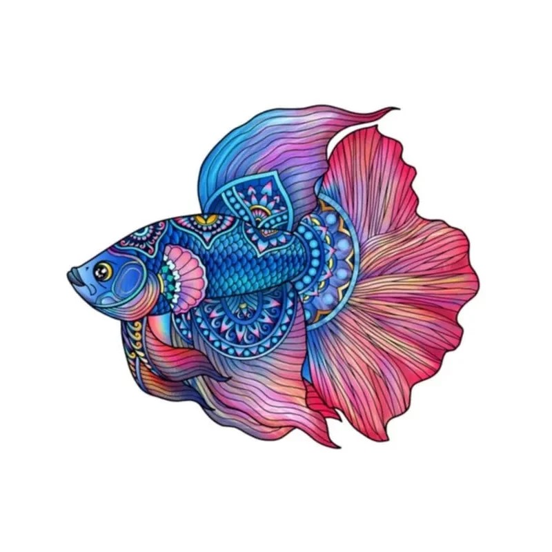 [CRPOI] Rainbow wooden puzzle Poisson 112 pcs