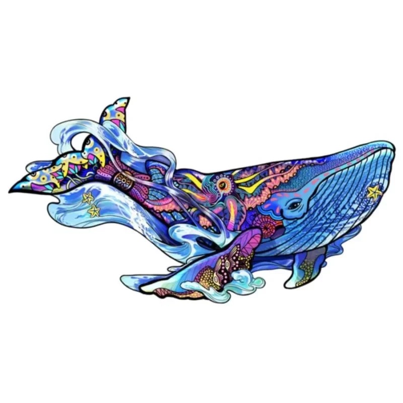 [CRBAL] Rainbow wooden puzzle Baleine 101 pcs