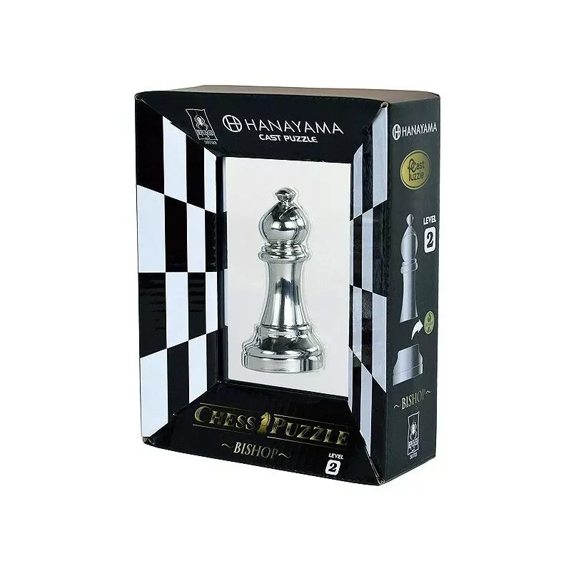 [CPCBI] Casse-Tête Huzzle Cast Chess Bishop (FOU) - Silver - Level 2
