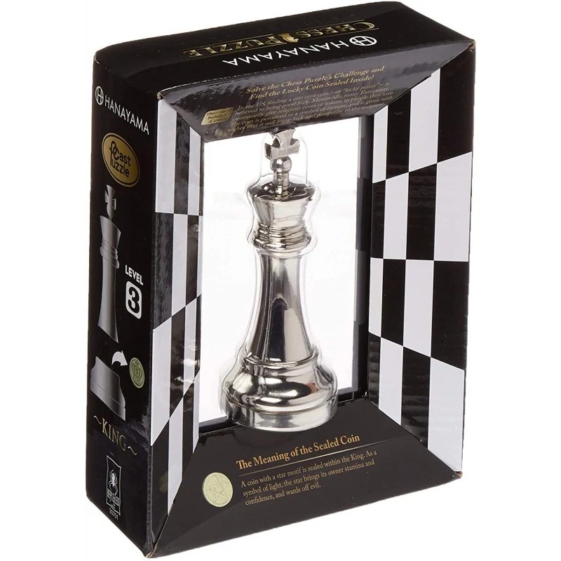 [CPCKI] Casse-Tête Huzzle Cast Chess King (ROI) - Silver - Level 3