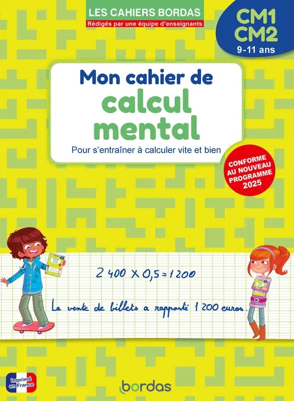 Mon cahier de calcul mental CM1-CM2