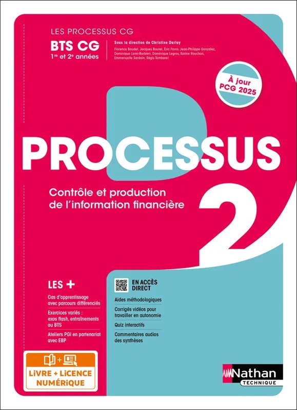 Les processus BTS CG - Processus 2 BTS CG 1ère et 2ème années - 2024 - Manuel - élève - + iManuel