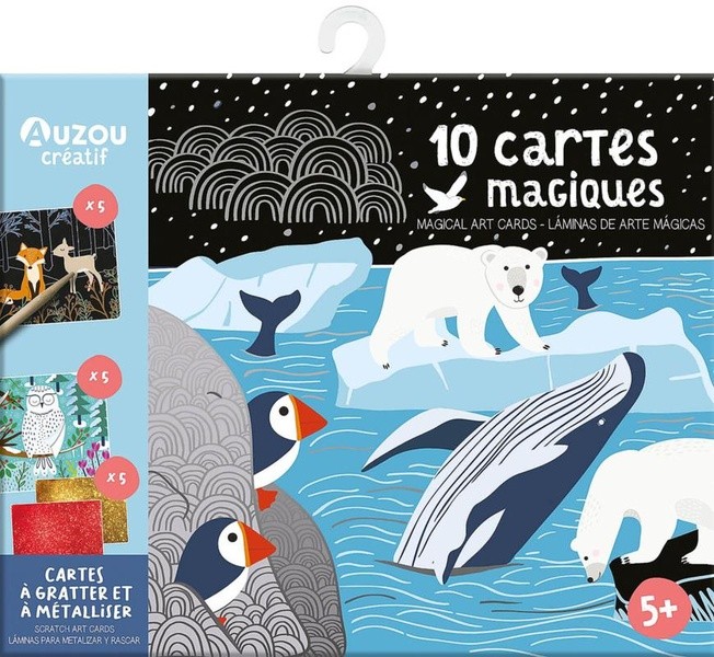 [AU08559] 10 Cartes magiques - Cartes à gratter et à métalliser - Ma pochette d'artiste