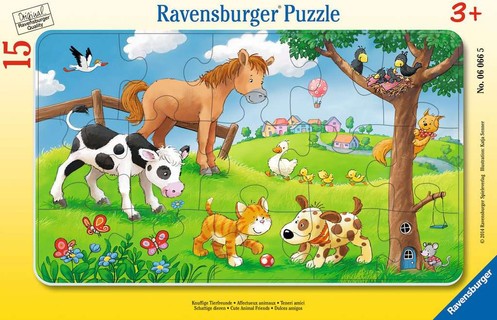 Puzzle cadre 15 p - Affectueux animaux