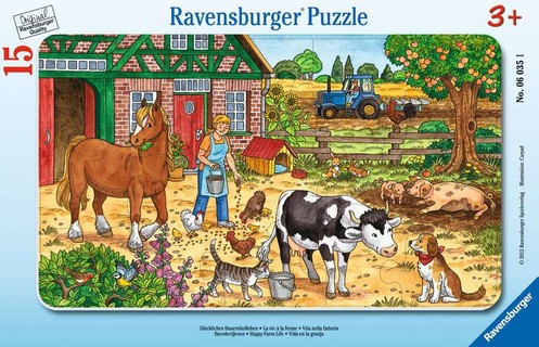 Puzzle cadre 15 p - La vie à la ferme