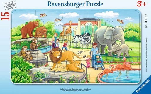 [00006116] Puzzle cadre 15 p - Excursion au zoo
