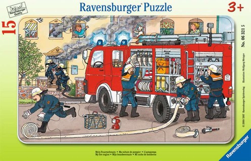 [00006321] Puzzle cadre 15 p - Ma voiture de pompier