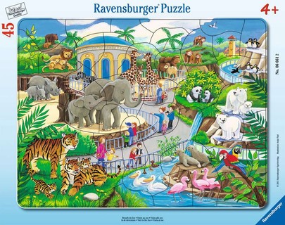 Puzzle cadre 30-48 p - Visite au zoo