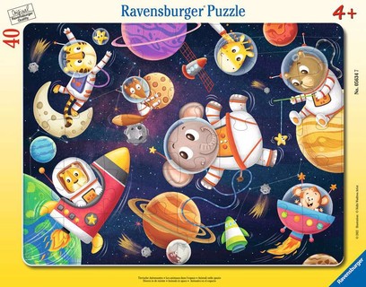 [00005634] Puzzle cadre 30-48 p - Les animaux dans l'espace