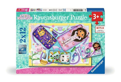 [00005709] Puzzles 2x12 p - Soirée pyjama / Gabby's Dollhouse