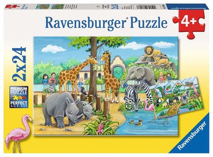 [00007806] Puzzles 2x24 p - Bienvenue au zoo