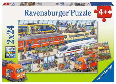 [00009191] Puzzles 2x24 p – Tumulte à la gare