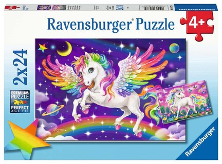 Puzzles 2x24 p - Licorne et Pégase