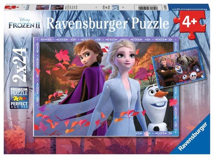 [00005010] Puzzles 2x24 p - Vers des contrées glacées / Disney La Reine des Neiges 2