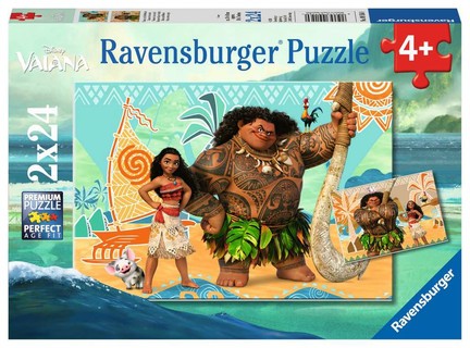 [00009156] Puzzles 2x24 p - Vaiana et ses amis / Disney